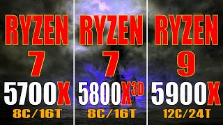 RYZEN 7 5700X vs RYZEN 7 5800X3D vs RYZEN 9 5900X  PC GAMES BENCHMARK TEST [upl. by Teemus]