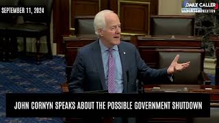 WATCH John Cornyn Speaks About Possible Government Shutdown [upl. by Yak]