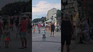 Stadt Malinska Insel Krk Kroatien walking Tour 8k [upl. by Akinej]