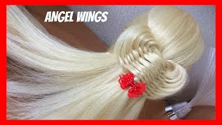 ANGEL WINGS HAIRSTYLE  HairGlamour Styles  Braids Hair Tutorial [upl. by Ahsauqal]