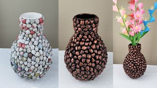 Newspaper Flower Vase  How to Make Flower Vase with Newspaper [upl. by Kyne]