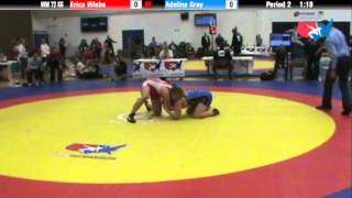 72 KG QF  Erica Wiebe CAN vs Adeline Gray TMWC [upl. by Kellina]