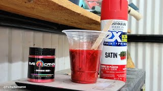 Lets Spray  SENSHI RED Pearl over RUSTOLEUM Apple Red [upl. by Ibor]