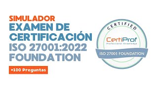 ISO 27001 Foundatiion  100 Preguntas de examen de certificación [upl. by Alatea]