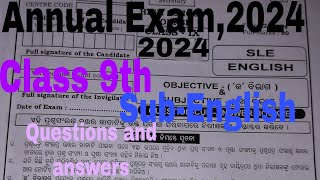 Class 9th Annual exam answer key2024 Subject English expected questions and answers [upl. by Llerrehc]