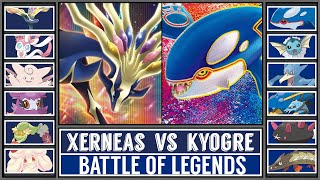 Legendary Pokémon Battle  XERNEAS vs KYOGRE [upl. by Salema]