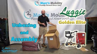 Luggie Golden Elite Unboxing and Assembly  Folding Travel Scooter That Fits in a Suitcase [upl. by Tevis]