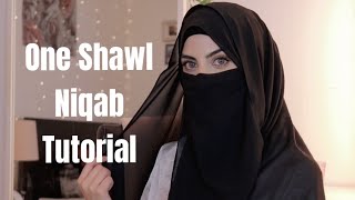 Niqab Tutorial Using One Shawl Only [upl. by Potter536]