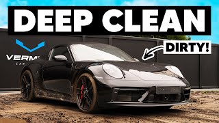 Deep Cleaning a Dirty Porsche 911 Targa  Full Detail ASMR [upl. by Sackville714]