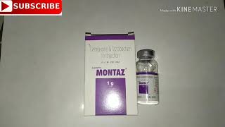 Montaz 1g injection RxCeftriaxoneamp Tazobactam Usesside effects [upl. by Tennes]