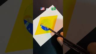 USA and Brazil flag drawing 🇺🇸🇧🇷  art flag [upl. by Anabel417]