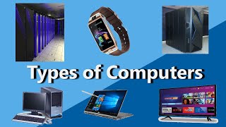 Types of Computers  Super  Mainframe  Mini  Micro computers Uses [upl. by Nahgiem]