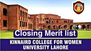 Closing Merit of Kinnaird College  Expected Merit 2021 [upl. by Cindra]