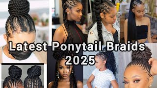 Latest Ponytail Braids Hairstyles For Ladies  Braids Hairstyles cutehairstyles africanfashion [upl. by Kinsley448]