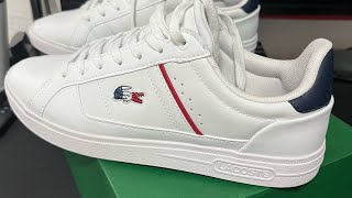 Unboxing Lacoste Europa Pro Masculino  BrancoVermelho [upl. by Hirai]