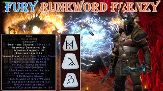 Diablo II Resurrected  Hand 2 Weapons Fury Runeword Frenzy Barbarian Build Uber Tristram [upl. by Imiaj]