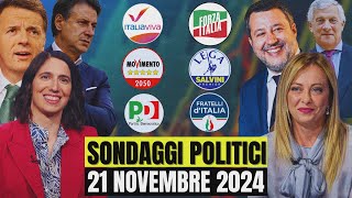 SONDAGGI POLITICI OGGI CHI VINCEREBBE SE SI VOTASSE OGGI [upl. by Schwerin]