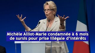 Michèle AlliotMarie condamnée à 6 mois de sursis pour prise illégale d’intérêts  DRM News Français [upl. by Cindra]