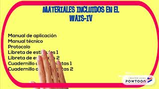 WAISIV ESCALA DE INTELIGENCIA WECHSLER [upl. by Towland]