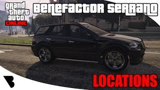 GTA Online Benefactor Serrano Location 2017 [upl. by Ahsiekar]