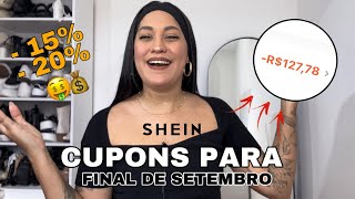 5 CUPONS DA SHEIN PARA USAR NO FINAL DE SETEMBRO [upl. by Nicholl702]