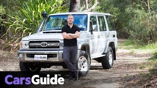 Toyota LC76 LandCruiser GXL 70 Series wagon 2017 review  road test video [upl. by Eseekram]