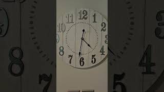 REVIEW Home Whitewashed Plank Wood White Wall Clock [upl. by Nashner786]