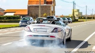 Mercedes SLR McLaren Roadster makes a HUGE Burnout [upl. by Sualocin]