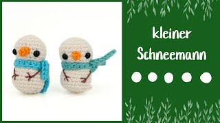 Mini Schneemann häkeln ⛄️  Adventskalender  Häkelanleitung by justMiko [upl. by Egroej]