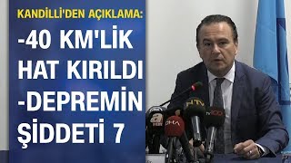 Kandilliden Elazığ depremi açıklaması 40 kmlik hat kırıldı depremin şiddeti 7 [upl. by Bilski514]