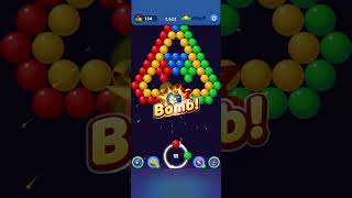 Bubble pops shooter level 204 games braingames bubbleshootergame bubbleshootinggame gameplay [upl. by Turpin344]