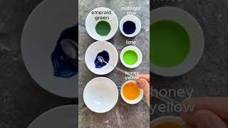 A Vivid Color Mixing Midnight Blue  Lime  Honey Yellow [upl. by Bouley]