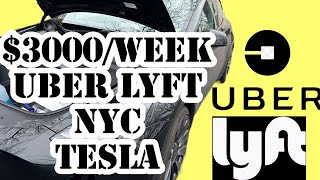 3000week UBER LYFT Tesla NYC  DAY 3 [upl. by Russel]