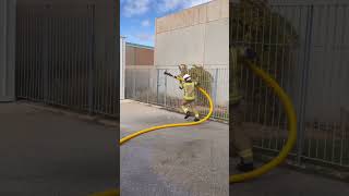 Fire Hose Stands shortvideo automobile fireman trending fire shorts shortsfeed [upl. by Swann]