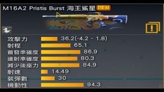 M16A2 Pristis Burst 海王鯊星 槍枝屬性顯示調整 [upl. by Iturhs]