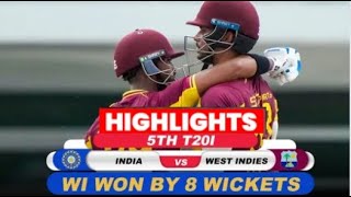 IND vs WI 5th T20 Highlights 2023 India vs West Indies 5th T20 Highlights  Ind Vs WI Highlights [upl. by Miahc]