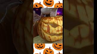 Come intagliare ZUCCA di halloween FACILE🎃  How to carve PUMPKIN EASY🎃  satisfying diy [upl. by Kaitlin]