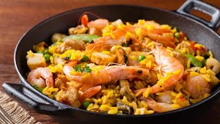 Paella en 12 min à lautocuiseur RoyalRiz aux poulet et crevetteأرز بالسمك في قدر الضغط الكهربائي [upl. by Soinski]