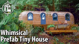 Prefab Tiny Home is her fairytale cottage  lakeside amp sauna [upl. by Martyn170]