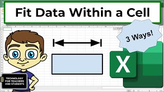 3 Ways to Fit Excel Data within a Cell [upl. by Niu416]