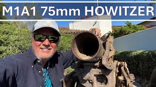 M1A1 75mm Pack Howitzer Cannon WWII Marines Workhorse in Solvang Veterans Center [upl. by Maurey]