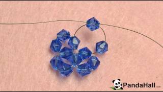 118 Pandahall Tutorial on How to Make Diamond Shaped Rings with Glass Beads 1 [upl. by Drawyeh26]