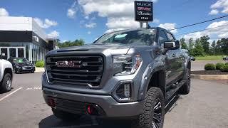 Black And Satin Steel Metallic 2021 GMC Sierra 1500 AT4 EcoTec3 62L V8 Lifted Black Widow Edition [upl. by Cirone]