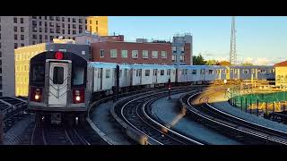 IRT White Plains Road Line R142 2 5 5 Trains Rush Hour Express Local Wast Fram Square Station [upl. by Hgiel]