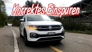 Korrektes Einspuren an der Autoprüfung [upl. by Prud]