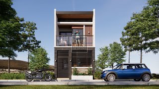 4x12m l 2Storey Townhouse Design [upl. by Collie]