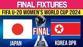 FIFA U20 WOMENS WORLD CUP 2024  FINAL SCHEDULE  SEMI FINAL RESULT  3rd PLACE MATCH [upl. by Stark862]