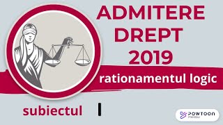 2019 Admitere Facultatea de Drept UBB rationament logic exercitiul 1 [upl. by Nomyad]