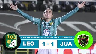 Leon Femenil vs Juarez 11 Resumen Goles 2024 [upl. by Kidder]