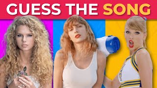 GUESS THE TAYLOR SWIFT SONGS 🎤  Song Quiz [upl. by Lachance]